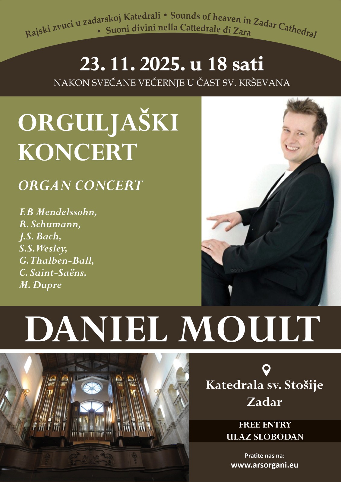 DANIEL MOULT - SOLISTIČKI KONCERT SV. KRŠEVANU 23. 11. 2025.
