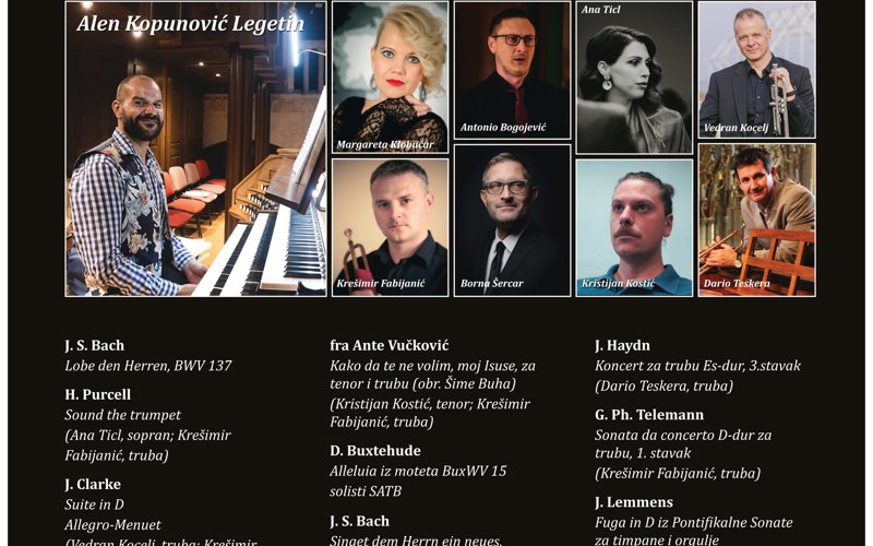 ALEN KOPUNOVIĆ LEGETIN I NJEGOVI GOSTI OTVARAJU TREĆI MEĐUNARODNI FESTIVAL"ORGULJE SV. STOŠIJE" 27. 5. 2026.