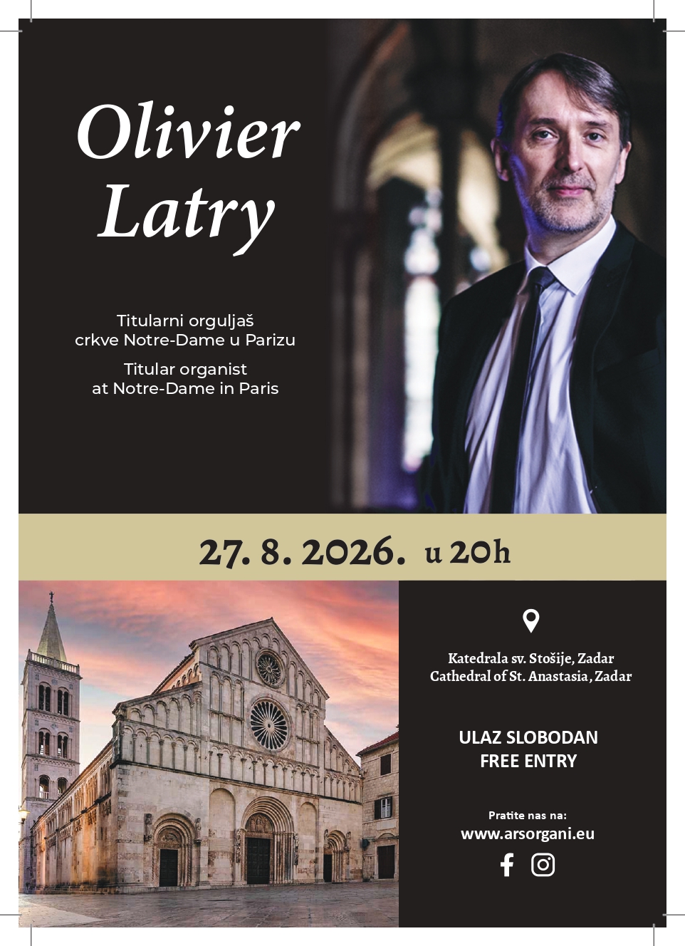 OLIVIER LATRY  - SOLISTIČKI ORGULJAŠKI KONCERT 27. 8. 2027.  Image