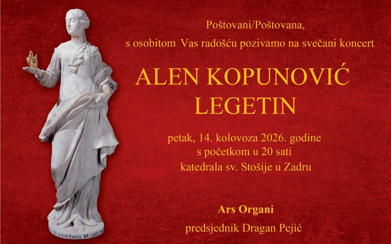 Gallery image for AVE REGINA CAELORUM – ORGULJAŠKI KONCERT ALENA KOPUNOVIĆA LEGETINA U ČAST MARIJI  14. 8. 2026.