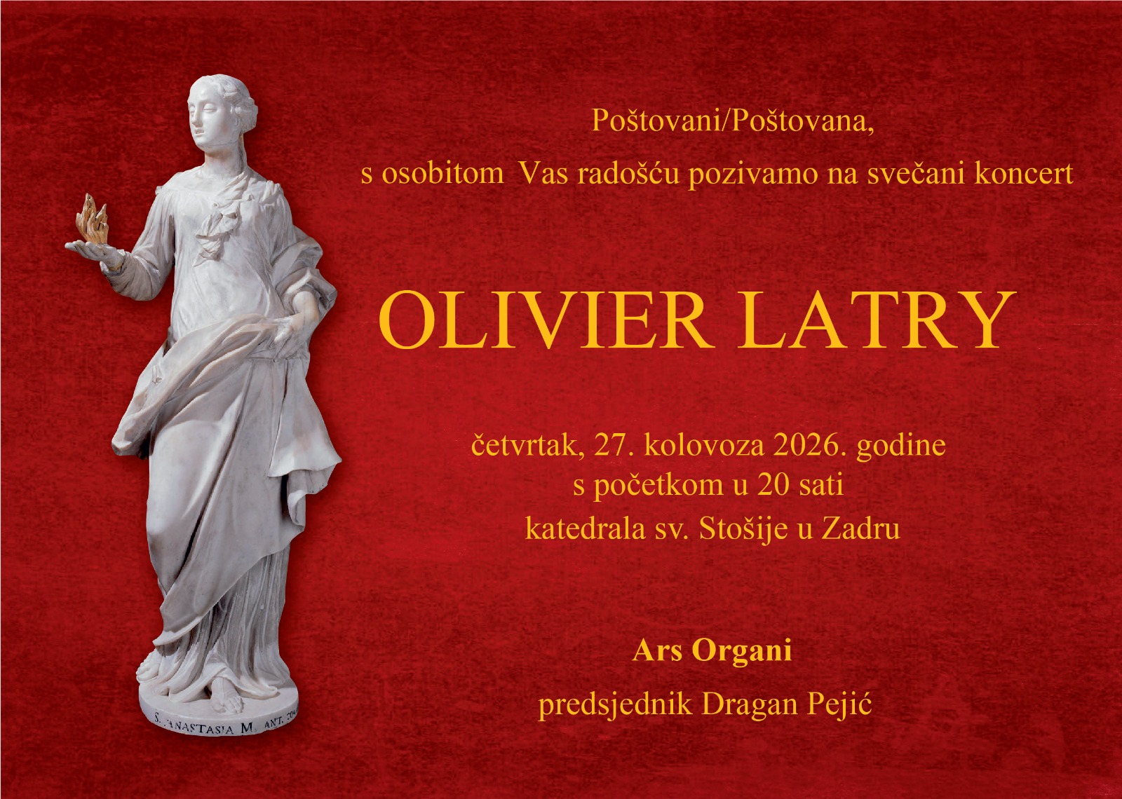 OLIVIER LATRY  - SOLISTIČKI ORGULJAŠKI KONCERT 27. 8. 2027.  Image
